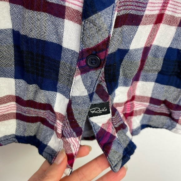 Rails KENDRA Plaid Button Down Shirt Flannel Tencel, Size M - Picture 3 of 7